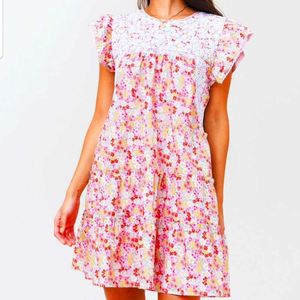 J. Marie Lela Ruffle Dress Size Med